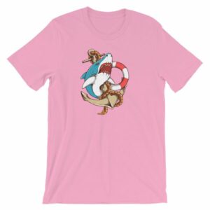 Shark and Anchor Old School Tattoo Sea Life T-Shirt - Image 26