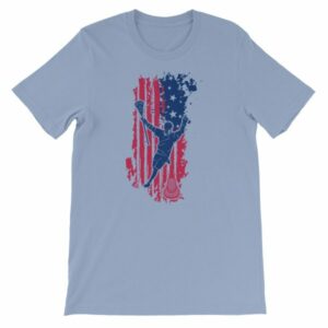 American Lacrosse Player American Flag LAX T-Shirt - Image 19
