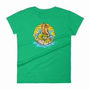 Mermaid Sunset Old School Tattoo Mermaid Sea Life Women's T-Shirt - Image 10