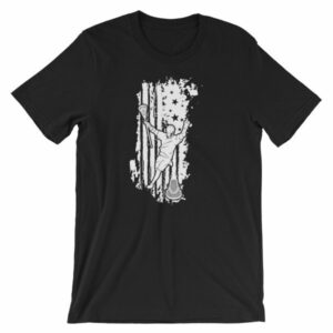 American Lacrosse Player American Flag LAX T-Shirt