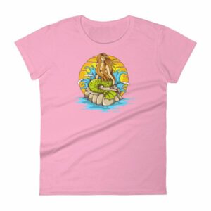 Mermaid Sunset Old School Tattoo Mermaid Sea Life Women's T-Shirt - Image 15