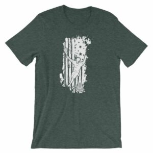 American Lacrosse Player American Flag LAX T-Shirt - Image 4