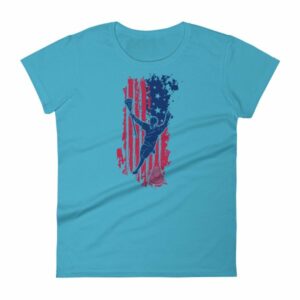 American Lacrosse Player American Flag LAX Women's T-Shirt - Image 12