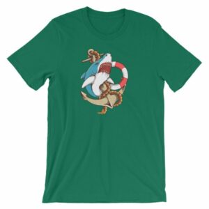 Shark and Anchor Old School Tattoo Sea Life T-Shirt - Image 20