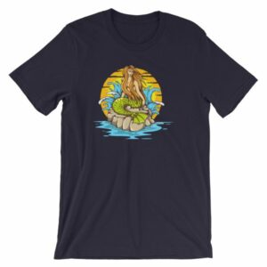 Mermaid Sunset Old School Tattoo Mermaid Sea LifeT-Shirt - Image 7