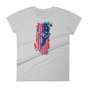American Lacrosse Player American Flag LAX Women's T-Shirt - Image 10