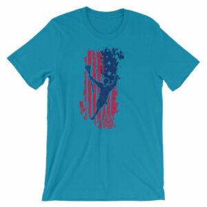 American Lacrosse Player American Flag LAX T-Shirt - Image 22
