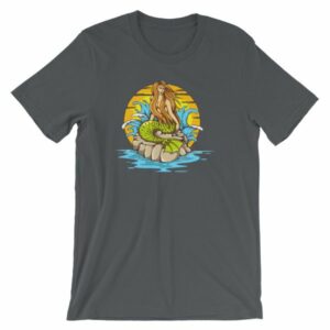 Mermaid Sunset Old School Tattoo Mermaid Sea LifeT-Shirt - Image 6
