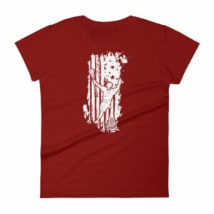 American Lacrosse Player American Flag LAX Women's T-Shirt - Image 9