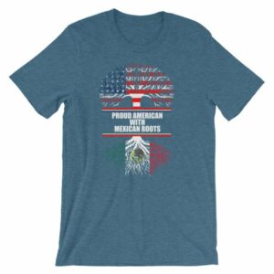 Proud American With Mexican Roots Heritage T-Shirt - Image 3