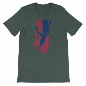 American Lacrosse Player American Flag LAX T-Shirt - Image 7