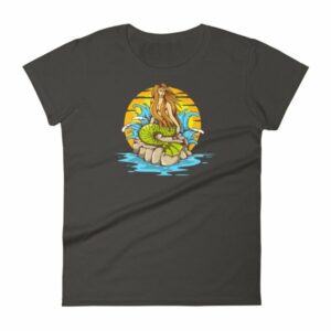 Mermaid Sunset Old School Tattoo Mermaid Sea Life Women's T-Shirt - Image 2