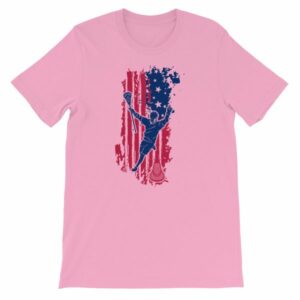 American Lacrosse Player American Flag LAX T-Shirt - Image 23