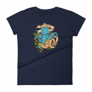 Rise Of Kraken Old School Tattoo Octopus Sea Monster Women's T-Shirt - Image 4