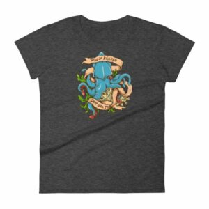 Rise Of Kraken Old School Tattoo Octopus Sea Monster Women's T-Shirt - Image 3