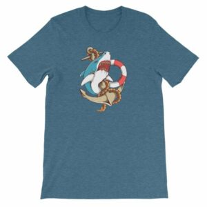 Shark and Anchor Old School Tattoo Sea Life T-Shirt - Image 5