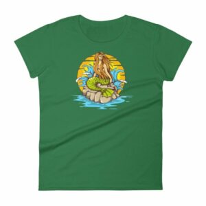 Mermaid Sunset Old School Tattoo Mermaid Sea Life Women's T-Shirt - Image 8