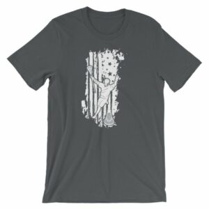 American Lacrosse Player American Flag LAX T-Shirt - Image 6