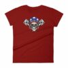 All American Rider Skull Motorcycle Helmet Pistons Women's T-Shirt - Image 10