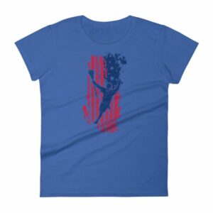 American Lacrosse Player American Flag LAX Women's T-Shirt - Image 8