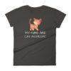 My Puns Are Cat-Astrophic Funny Cat Lovers Women's T-Shirt - Image 2