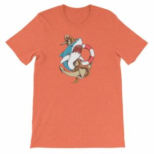 Shark and Anchor Old School Tattoo Sea Life T-Shirt - Image 23