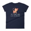 My Puns Are Cat-Astrophic Funny Cat Lovers Women's T-Shirt - Image 4