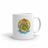Mermaid Sunset Old School Tattoo Mermaid Sea Life Coffee Mug