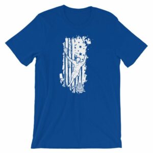 American Lacrosse Player American Flag LAX T-Shirt - Image 10