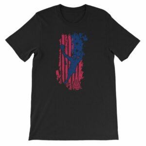 American Lacrosse Player American Flag LAX T-Shirt - Image 3