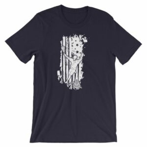American Lacrosse Player American Flag LAX T-Shirt - Image 7