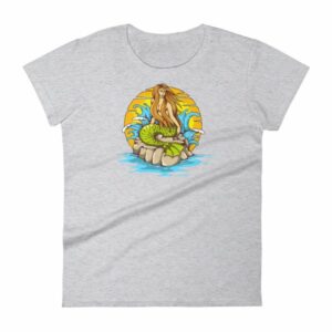 Mermaid Sunset Old School Tattoo Mermaid Sea Life Women's T-Shirt - Image 7