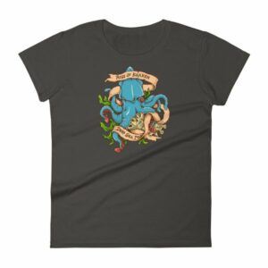 Rise Of Kraken Old School Tattoo Octopus Sea Monster Women's T-Shirt - Image 2