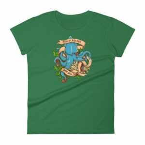 Rise Of Kraken Old School Tattoo Octopus Sea Monster Women's T-Shirt - Image 8