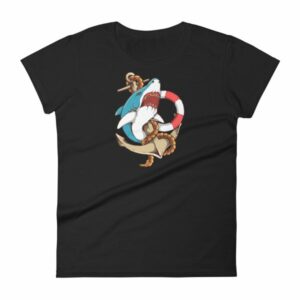 Shark and Anchor Old School Tattoo Sea Life Woman's T-Shirt