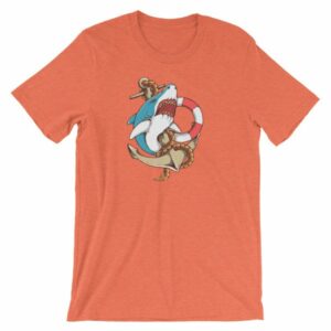 Shark and Anchor Old School Tattoo Sea Life T-Shirt - Image 24