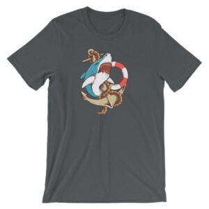 Shark and Anchor Old School Tattoo Sea Life T-Shirt - Image 12