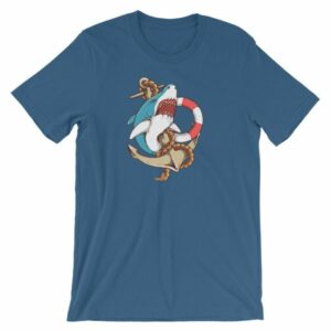 Shark and Anchor Old School Tattoo Sea Life T-Shirt - Image 18