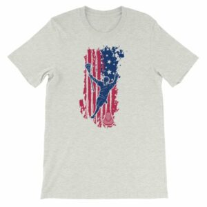 American Lacrosse Player American Flag LAX T-Shirt - Image 15