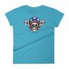 All American Rider Skull Motorcycle Helmet Pistons Women's T-Shirt - Image 9