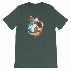 Shark and Anchor Old School Tattoo Sea Life T-Shirt - Image 7