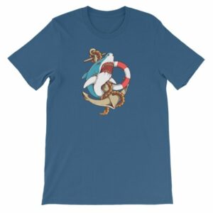 Shark and Anchor Old School Tattoo Sea Life T-Shirt - Image 17
