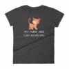 My Puns Are Cat-Astrophic Funny Cat Lovers Women's T-Shirt - Image 3