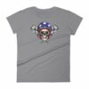 All American Rider Skull Motorcycle Helmet Pistons Women's T-Shirt - Image 3