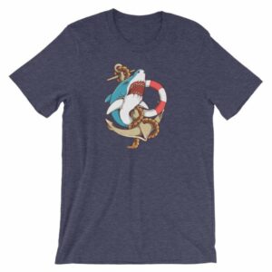 Shark and Anchor Old School Tattoo Sea Life T-Shirt - Image 10