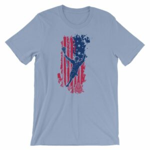 American Lacrosse Player American Flag LAX T-Shirt - Image 20