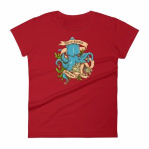 Rise Of Kraken Old School Tattoo Octopus Sea Monster Women's T-Shirt - Image 16