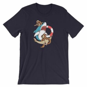 Shark and Anchor Old School Tattoo Sea Life T-Shirt - Image 14