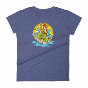 Mermaid Sunset Old School Tattoo Mermaid Sea Life Women's T-Shirt - Image 6