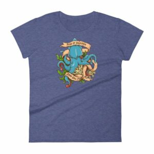 Rise Of Kraken Old School Tattoo Octopus Sea Monster Women's T-Shirt - Image 6